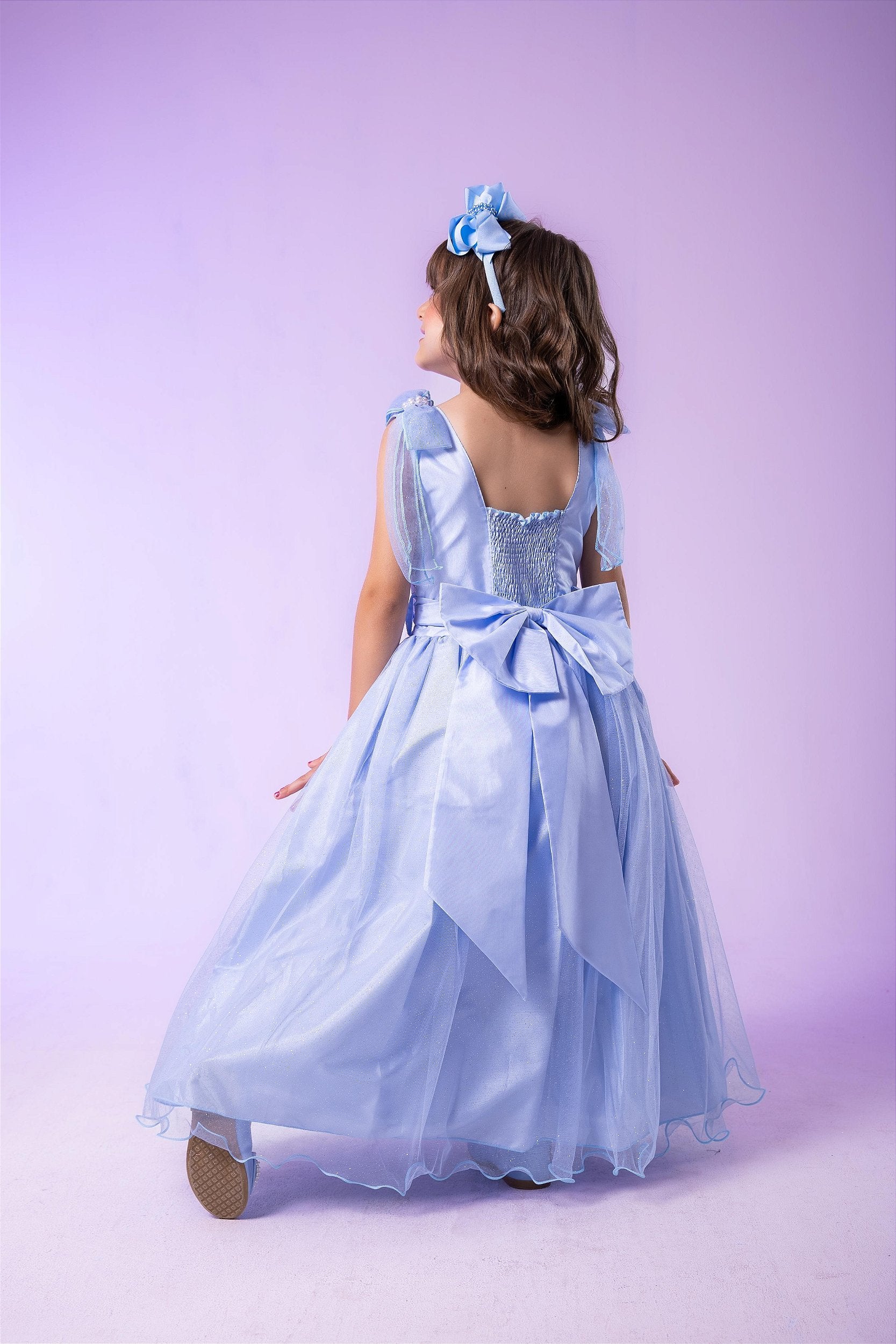 Vestido Marie Longo Mel Azul Bebê