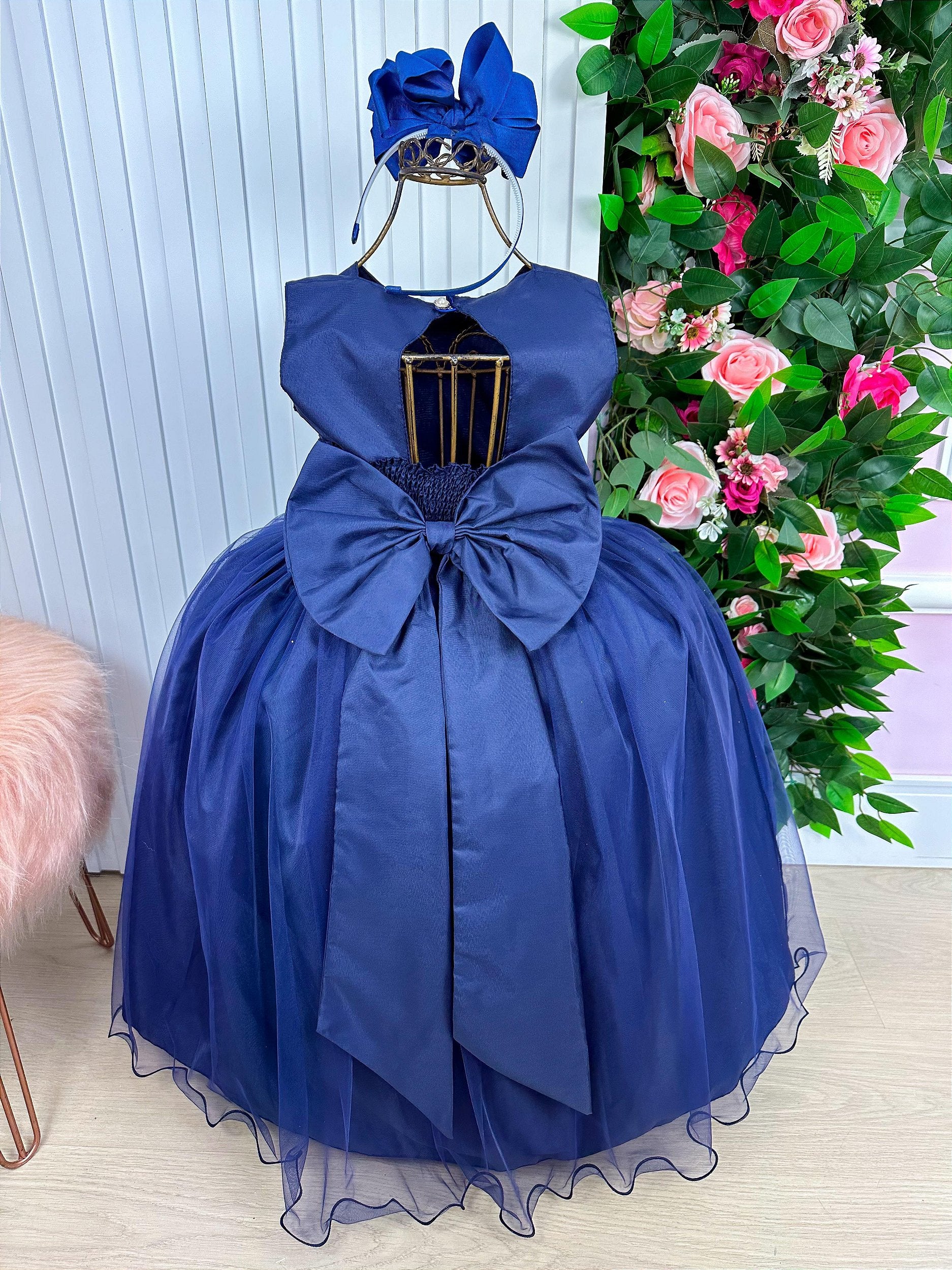 Vestido Marie Longo Larissa Azul Petróleo
