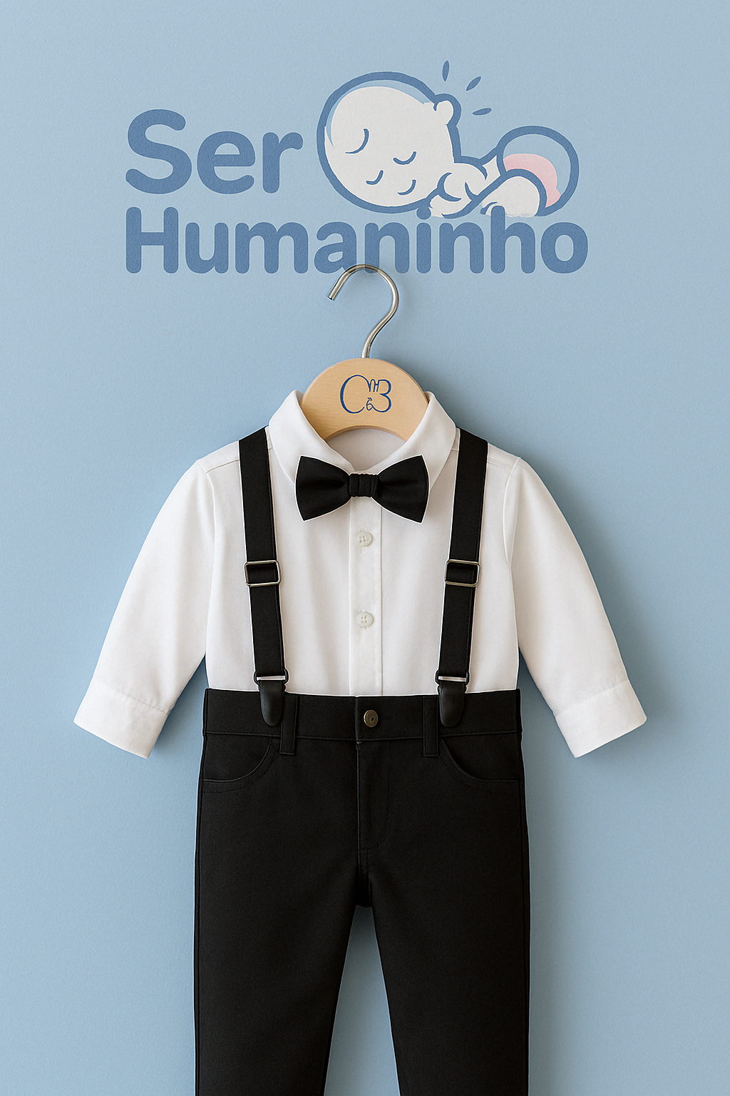 Conjunto Social Bebê Menino - Preto
