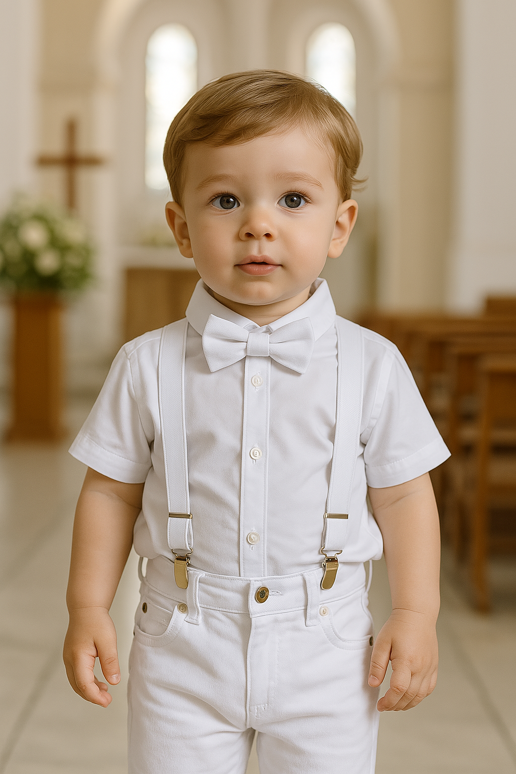 Conjunto Social Bebê Menino - Branco