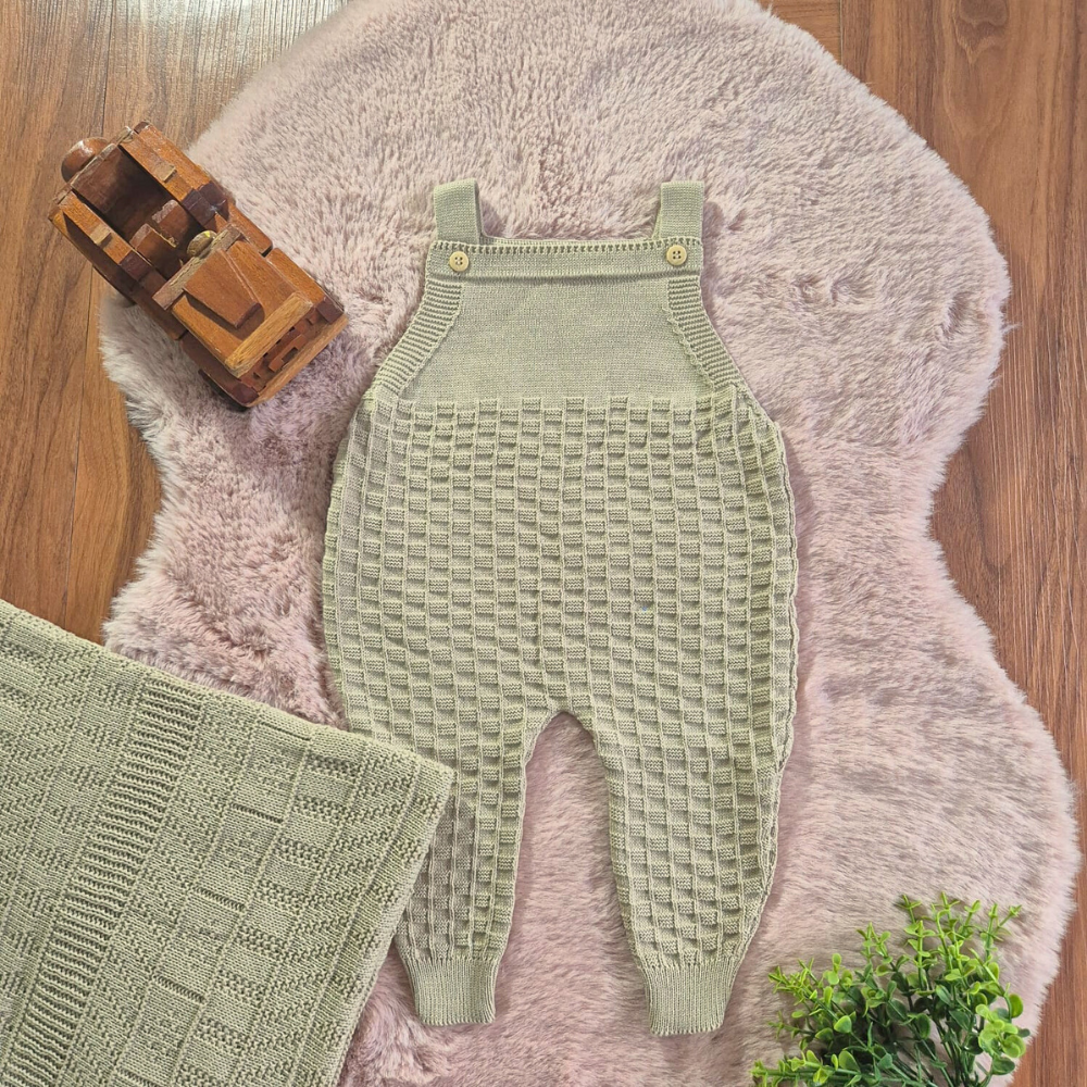 Saída de Maternidade em Tricot Antialérgico - Areia