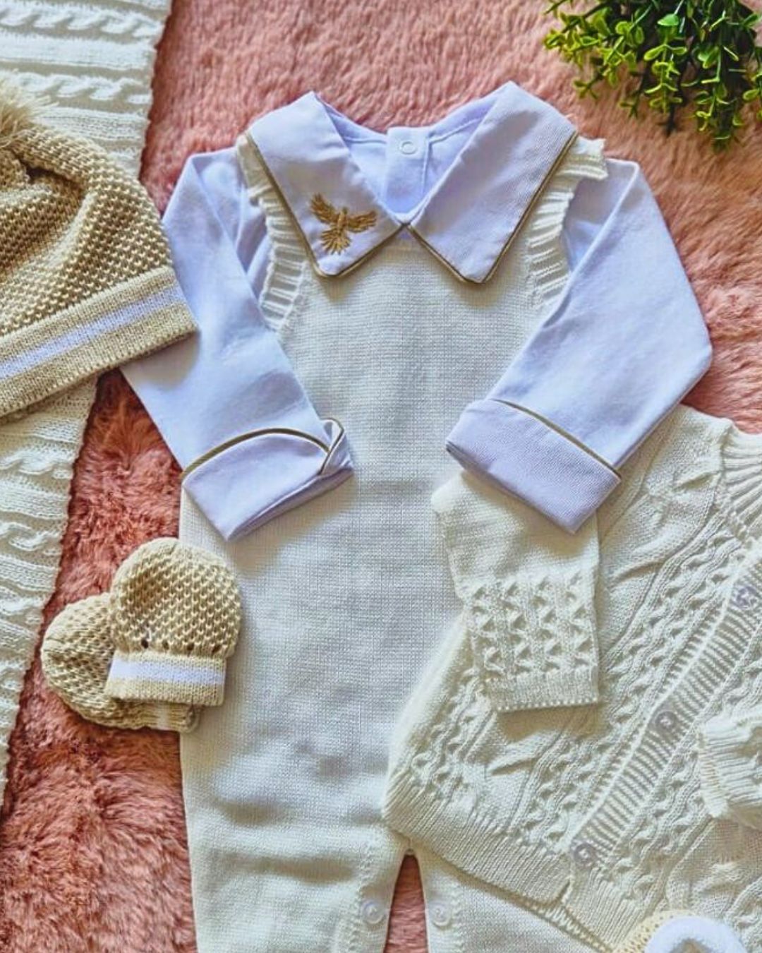 Saída de Maternidade em Tricot Antialérgico - Off White