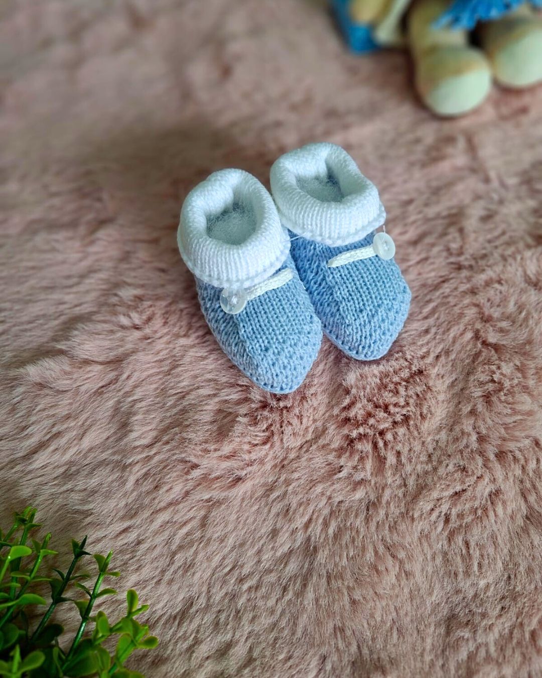 Saída de Maternidade em Tricot Antialérgico - Azul