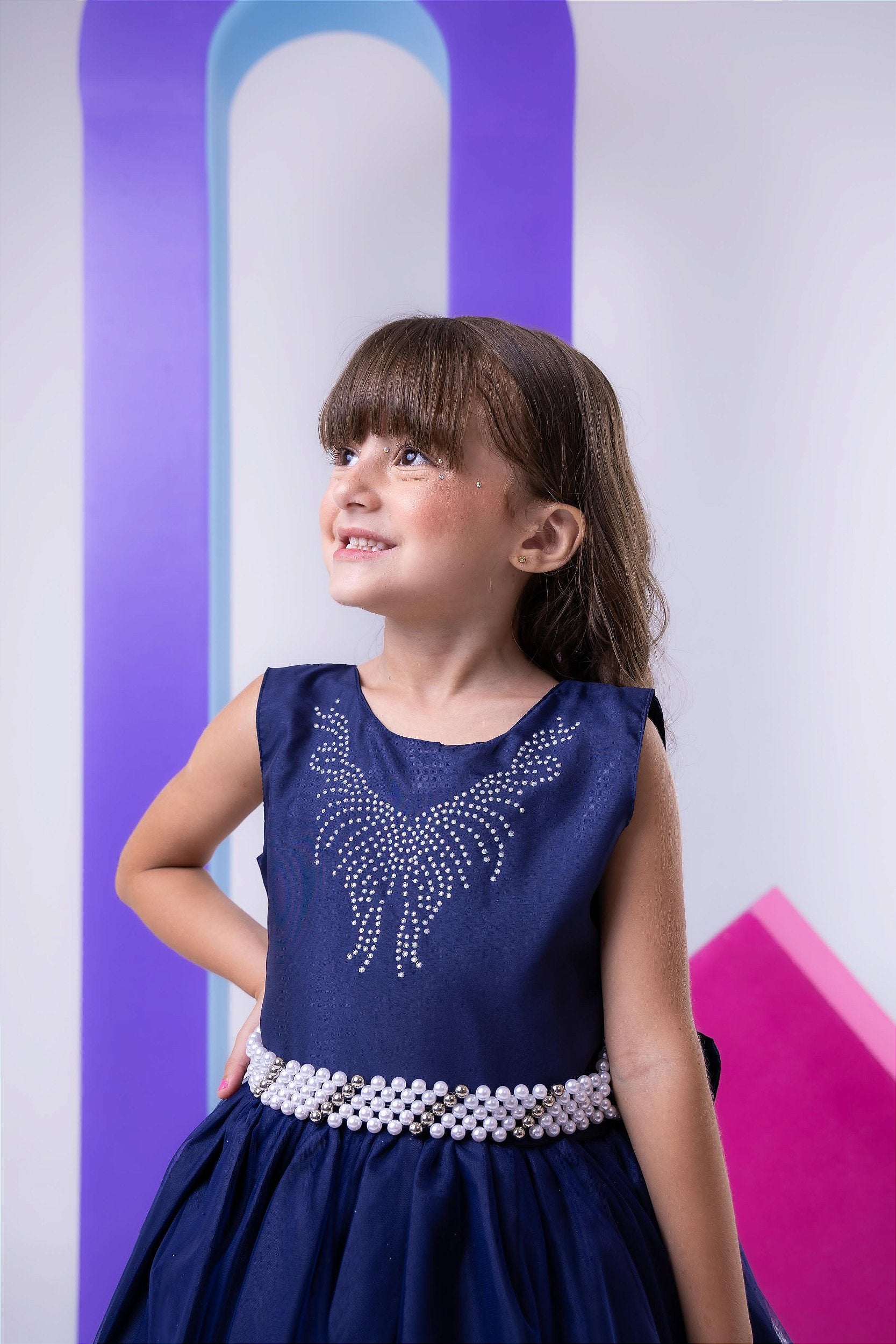 Vestido Marie Longo Larissa Azul Petróleo